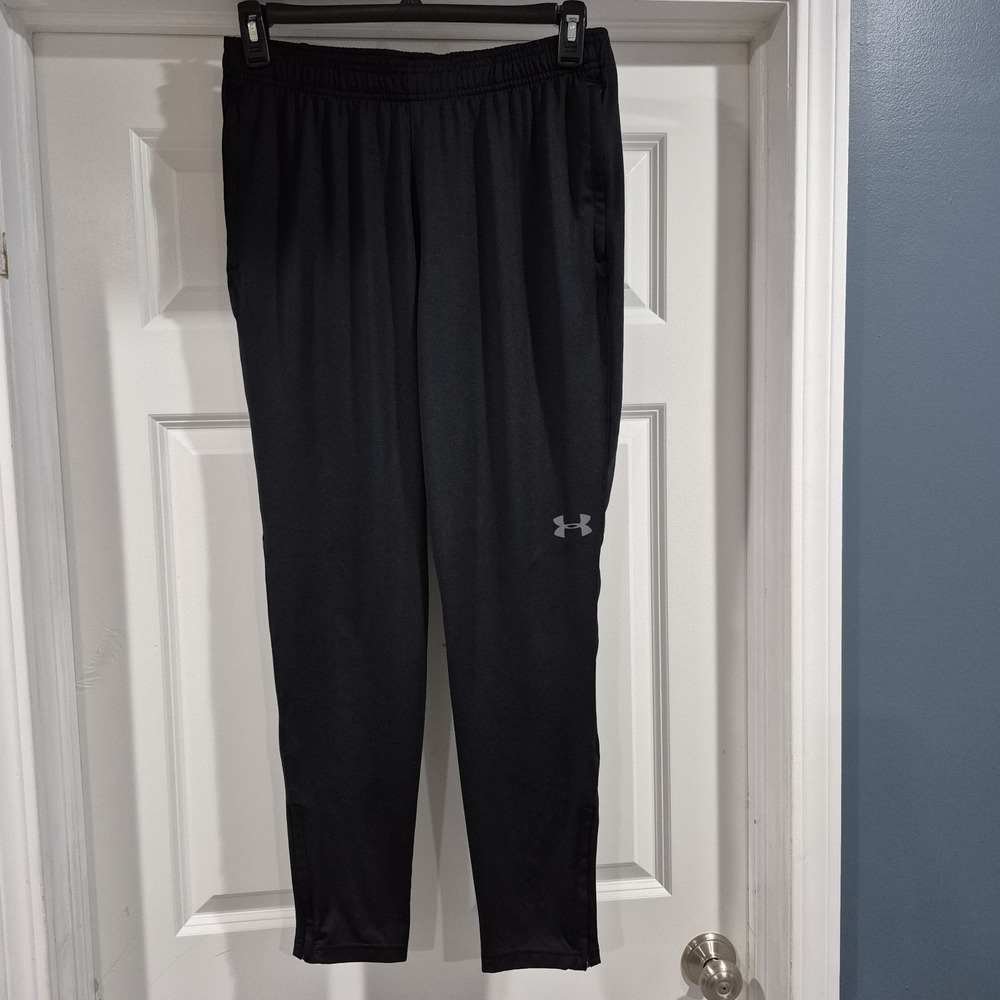 Under Armour Pants Mens Large Black Fitted Track Performance Joggers Running